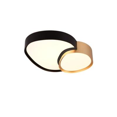Trio Organische plafonniereRise 43,5cm zwart met goud - 647510280
