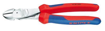 Knipex Kracht-zijsnijtang verchroomd met meer-componentengrepen 200 mm - 7405200 - thumbnail