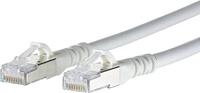 Metz Connect 1308451588-E RJ45 Netwerkkabel, patchkabel CAT 6A S/FTP 1.50 m Wit Snagless 1 stuk(s) - thumbnail