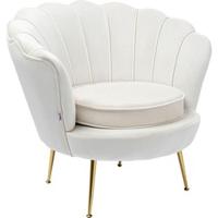 Kare Design Water Lily Gold Fauteuil - Beige Fluweel - thumbnail