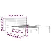 Bedframe massief grenenhout 140x200 cm - thumbnail