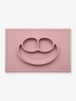 Alles-in-één Happy-placemat met bordje van EZPZ van siliconen roze - thumbnail