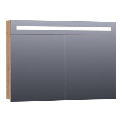 Brauer Promise Spiegelkast - 100 cm - met Directe Verlichting - 2 Enkelzijdige Spiegeldeuren - Chateau