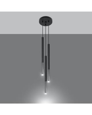 Hanglamp MOZAICA 3P zwart/chroom