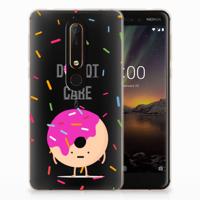 Nokia 6 (2018) Siliconen Case Donut Roze - thumbnail