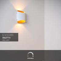 Lucide DILETTA - Wandlamp - 1xG9 - Wit - thumbnail