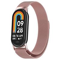 By Qubix - Milanese band - Rosé goud - Compatible met Xiaomi Smart Band 8 & 9 - Compatible Xiaomi bandje - thumbnail