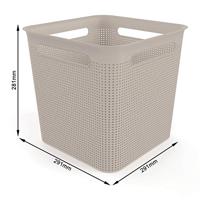 Rotho BRISEN Opbergmand 29.1x29.1x28.1 cm 18L Cappuccino - thumbnail