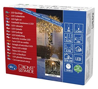 Dimbaar lichtsnoer voor buiten - Extra warm wit - 40 micro LEDs - 6 meter - Kerstverlichting - thumbnail