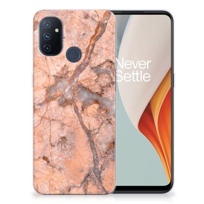 OnePlus Nord N100 | TPU | Siliconen hoesje | Marmer Oranje