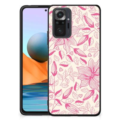 Xiaomi Redmi Note 10 Pro Bloemen Hoesje Pink Flowers