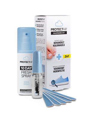 Protectair Kalknagel startset kalknagelkwastje en schoenspray 1 Set