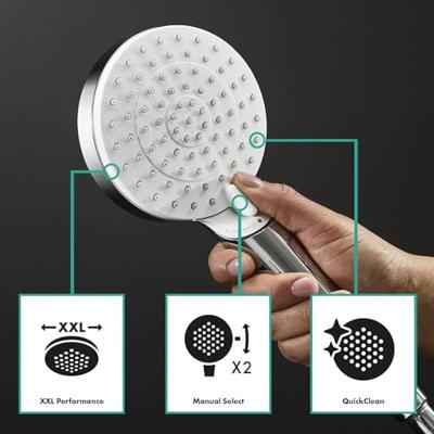 Regendouche set HansGrohe Vernis Shape Showerpipe 230 1 Jet Reno E Chroom - thumbnail