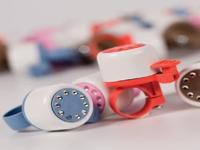 Widek bel bling-bling op kaart wit en pastelkleur assorti - thumbnail