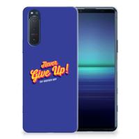 Sony Xperia 5II | Siliconen hoesje | met naam Never Give Up - thumbnail