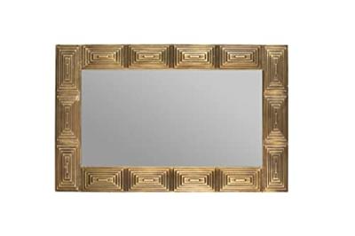 Dutchbone Spiegel 'Volan' mangohout, 110x70cm, kleur goud