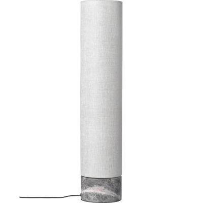 Gubi Unbound H80 Vloerlamp - Grijs marmer & Canvas wit