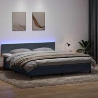 Boxspring met matras en LED fluweel donkergrijs 180x210 cm - thumbnail