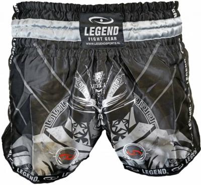 Legend Sports Kickboksshort Spartan Unisex Satijn Grijs Maat Xl
