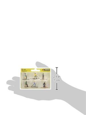 NOCH 15828 H0 Skiërs figuren Geverfd, Staand