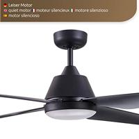 Beacon Plafondventilator met lampAria Led Ø 122cm zwart IP55 - 212998 - thumbnail