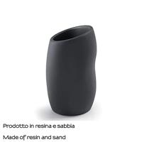 Tandenborstelhouder Sapho Iside Vrijstaand 13x8.5x8.5 cm Polyresin Mat Zwart Sapho - thumbnail