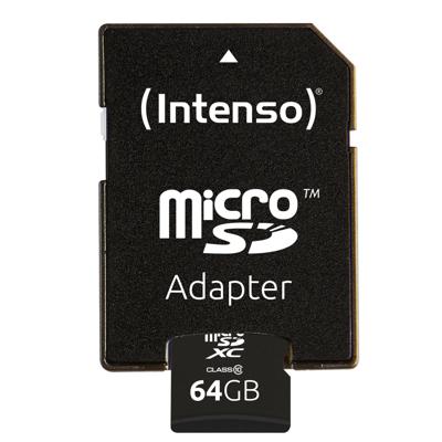 Micro SD kaart met adapter INTENSO 3413490 64 GB 64 GB