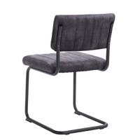 Eetkamerstoel Epse - Antraciet|Grijs - Fluweel - thumbnail