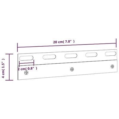 VidaXL Verbindingsplaten 6 st 20 cm roestvrij staal zilverkleurig