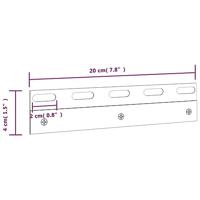 VidaXL Verbindingsplaten 6 st 20 cm roestvrij staal zilverkleurig - thumbnail