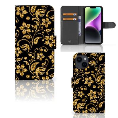 iPhone 15 Hoesje Gouden Bloemen iPhone 15 Hoesje Gouden Bloemen