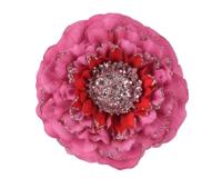 Bloem polyester d10h3 cm roze Decoris - Decoris - thumbnail
