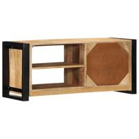 Tv-meubel 80x30x35 cm massief ruw mangohout - thumbnail