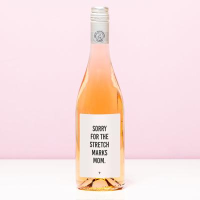 Wijnfles Sorry for the stretch marks - Rosé (Blush Rosé) Wijnfles Sorry for the stretch marks - Rosé (Blush Rosé)