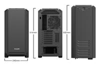 BeQuiet Silent Base 601 Midi-tower PC-behuizing Zwart 2 voorgeïnstalleerde ventilators, Geluidsdemping, Stoffilter - thumbnail