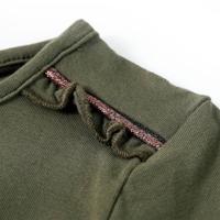 Kindershirt met lange mouwen dierenprint 104 kakikleurig - thumbnail