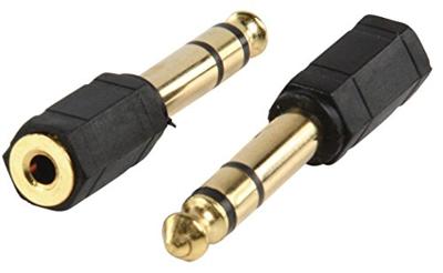 Monacor HA-37 Audio Adapter [1x Jackplug male 6,3 mm - 1x Jackplug female 3,5 mm]