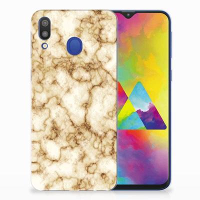 Samsung Galaxy M20 (Power) | TPU | Siliconen hoesje | Marmer Goud Samsung Galaxy M20 (Power) | TPU | Siliconen hoesje | Marmer Goud