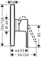 Douchemengkraan Inbouw HansGrohe Vernis Shape Eengreeps Chroom - thumbnail