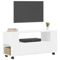 Tv-meubel 102x34,5x43 cm bewerkt hout wit - thumbnail