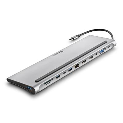 USB-HUB NGS WONDERDOCK12 Grijs Zilverkleurig