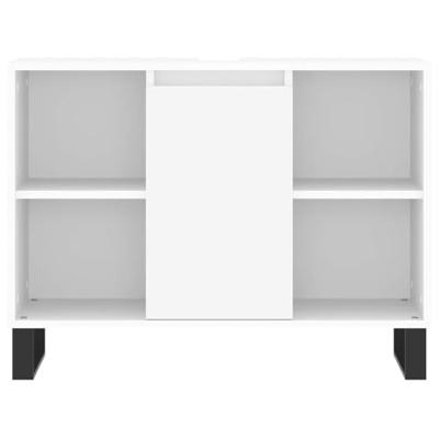 Badkamerkast 80x33x60 cm bewerkt hout wit Badkamerkast 80x33x60 cm bewerkt hout wit