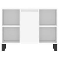 Badkamerkast 80x33x60 cm bewerkt hout wit - thumbnail