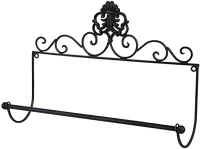 Clayre & Eef Keukenrolhouder 44x10x29 cm Zwart Ijzer Rollenhouder