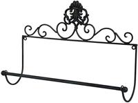 Clayre & Eef Keukenrolhouder 44x10x29 cm Zwart Ijzer Rollenhouder - thumbnail