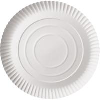 Bord "pure", rond, wit, diameter 26 cm, uit karton, pak van 100 stuks - thumbnail
