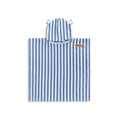 Swim Essentials Strandponcho Blauw Wit Luipaard
