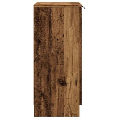 Dressoir 60x30x70 cm bewerkt hout oud houtkleurig