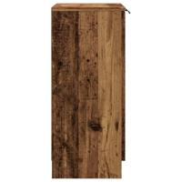 Dressoir 60x30x70 cm bewerkt hout oud houtkleurig - thumbnail