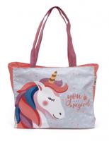 Arditex schoudertas Unicorn meisjes 12 liter canvas blauw/rood - thumbnail